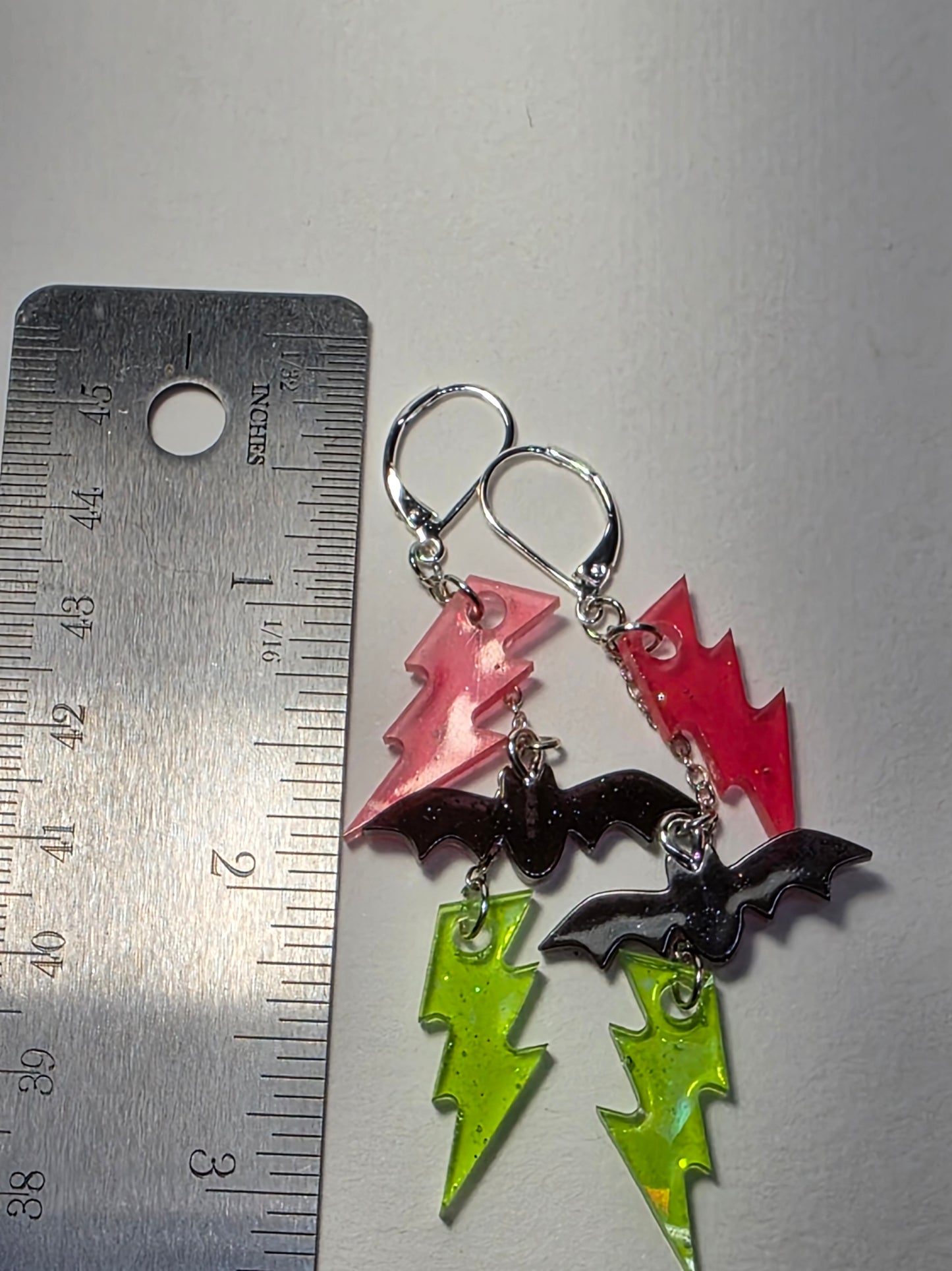 Electric Bats on a Sterling Silver Earring