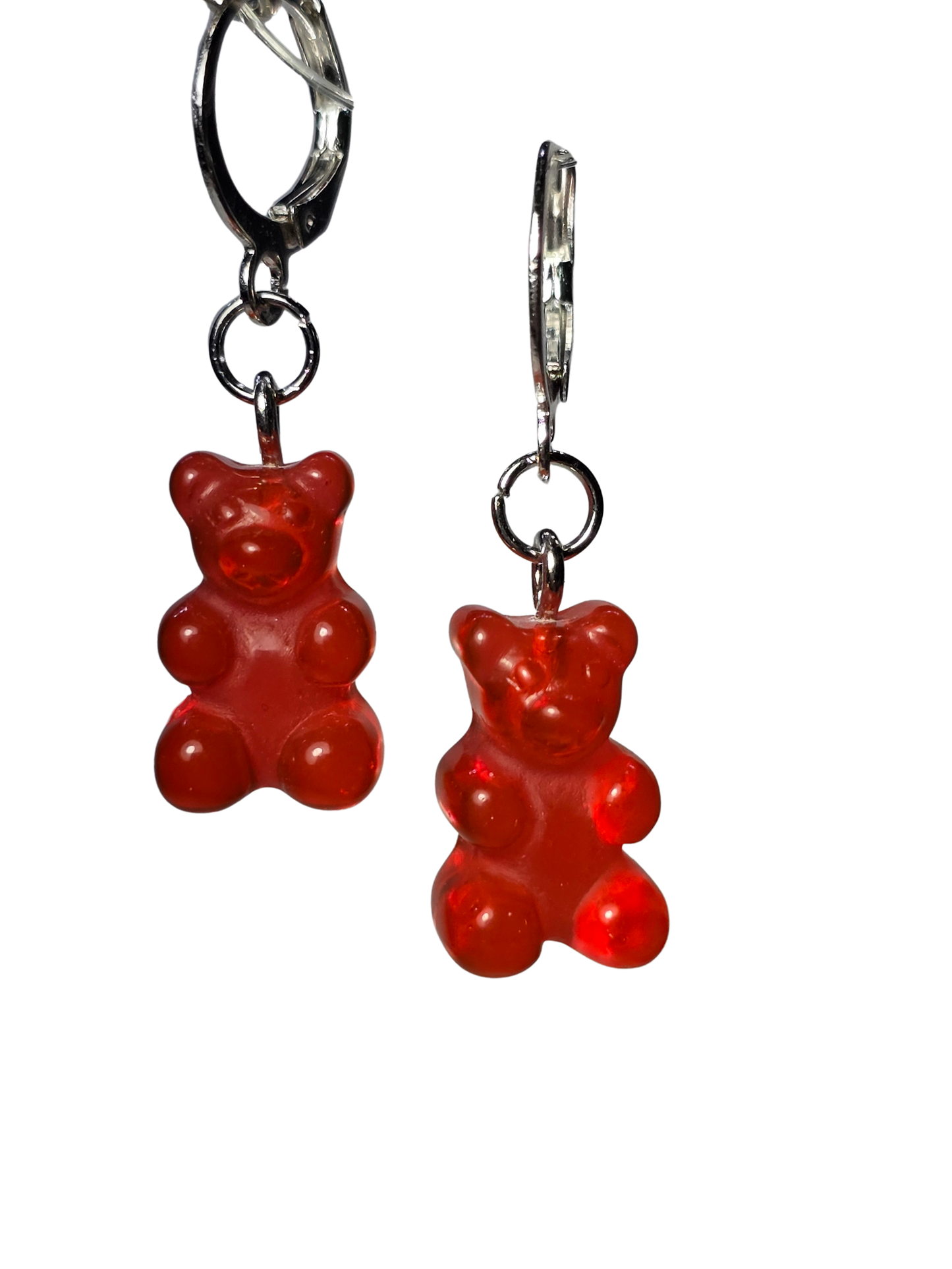 Red Gummy Bear on Stainless Steel Earring