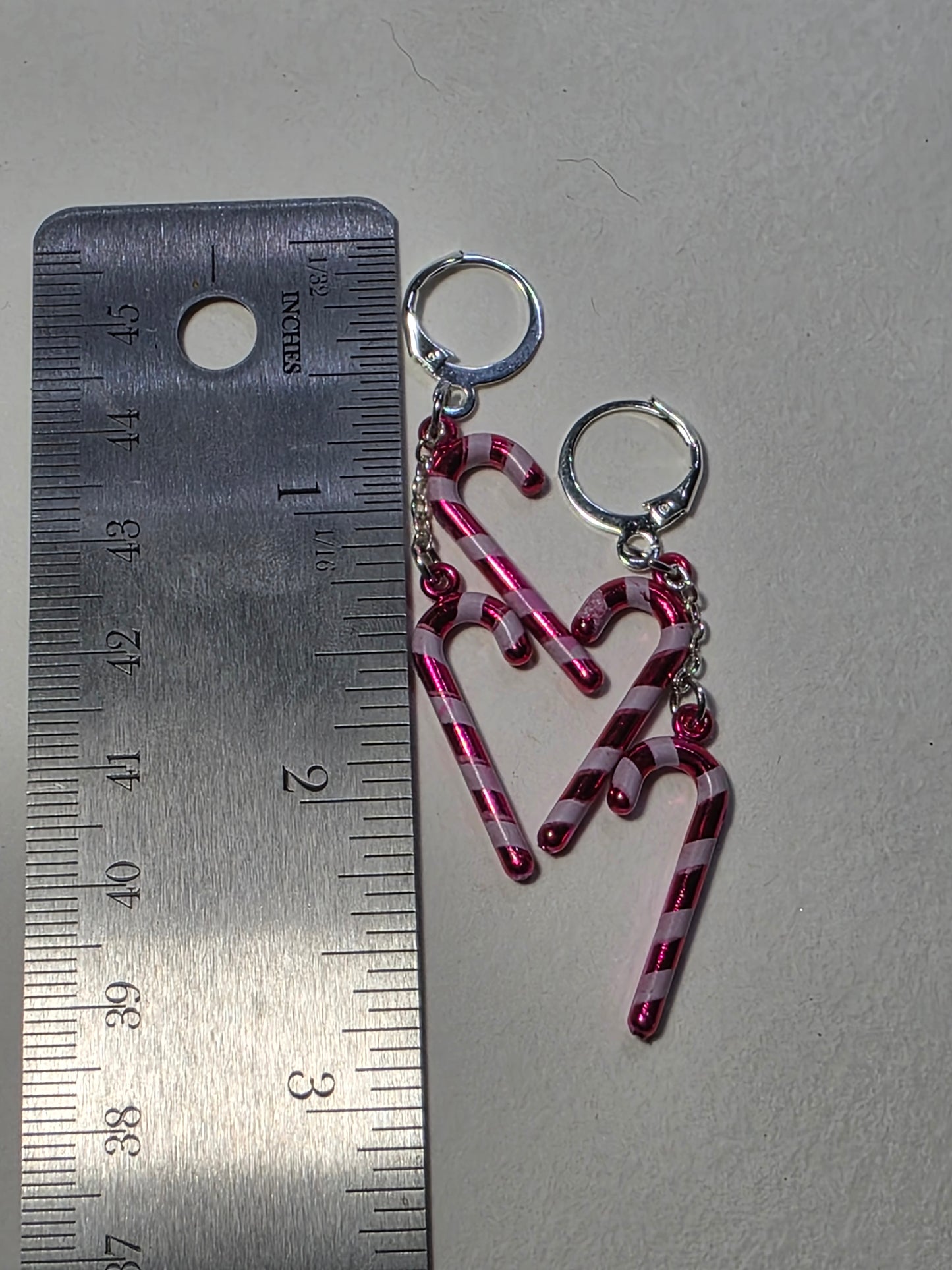 Candy Cane on Stainless Steal Earrings