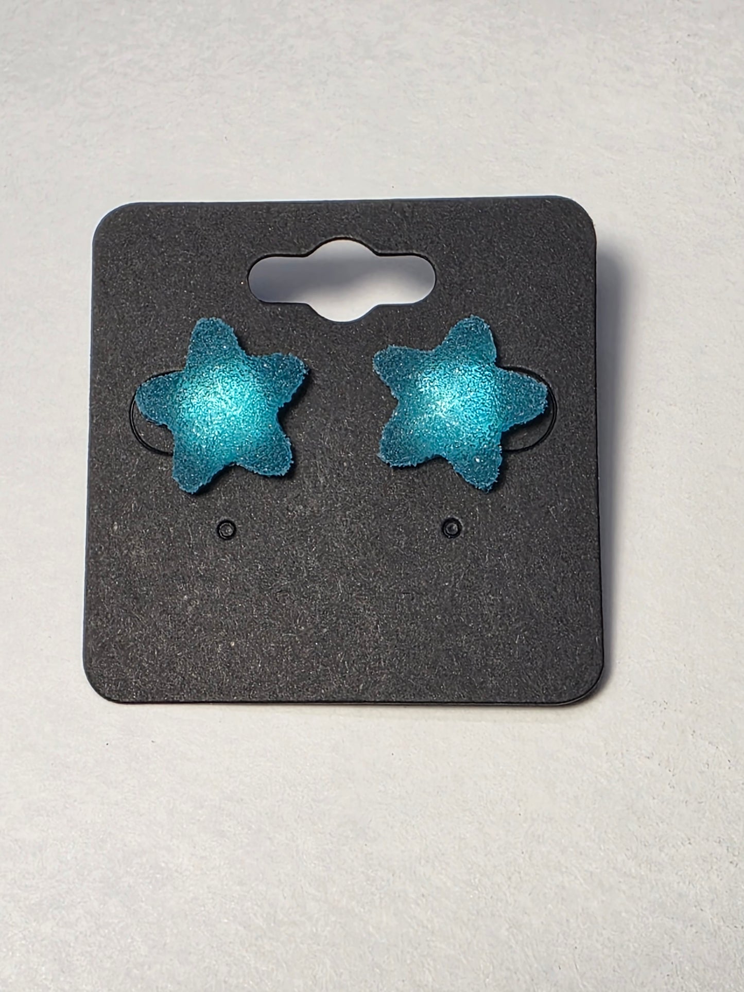 Blue Starfish on Sterling Silver Plated Studs