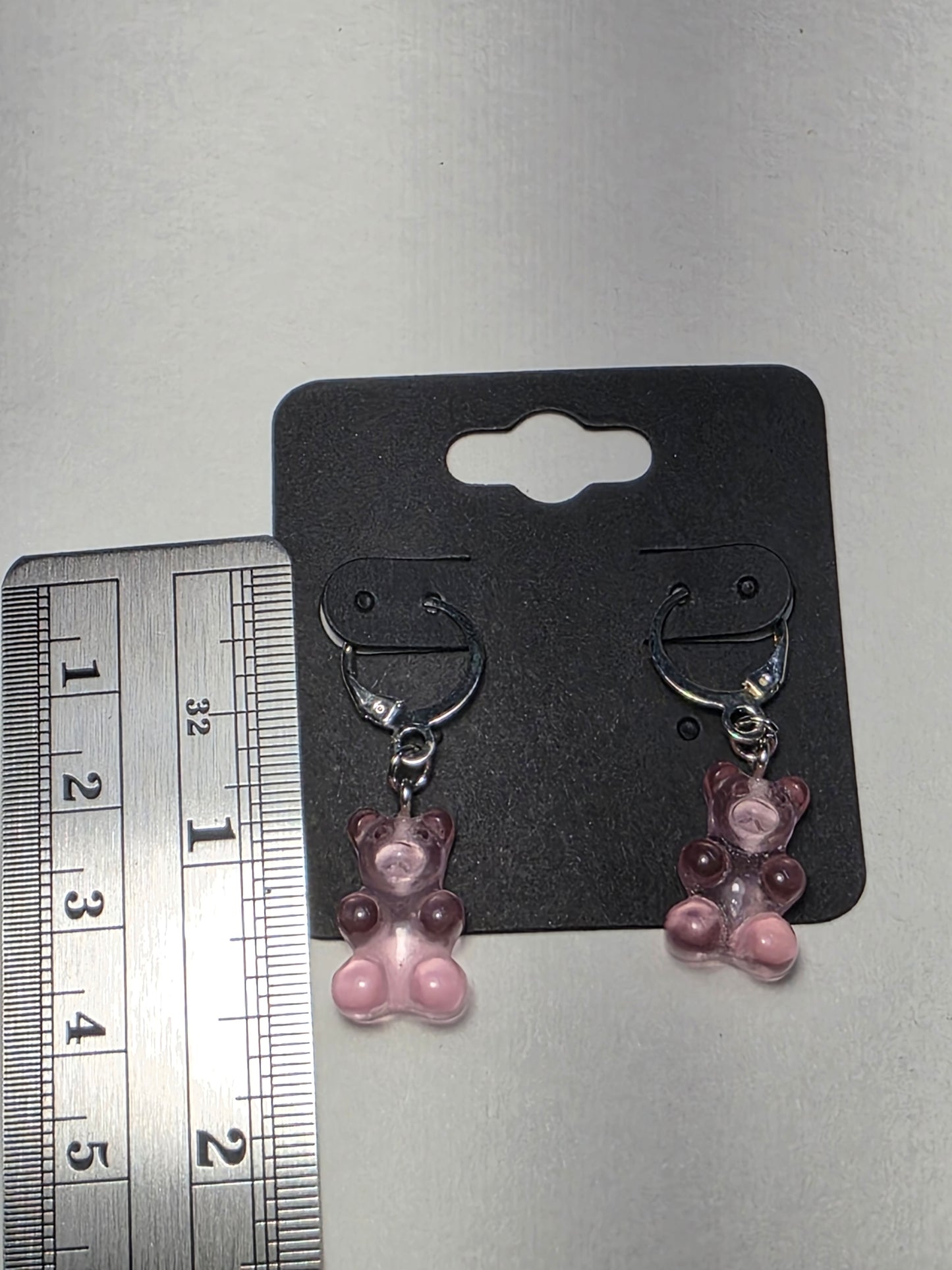 Orange Gummy Bear on Stainless Steel Earring