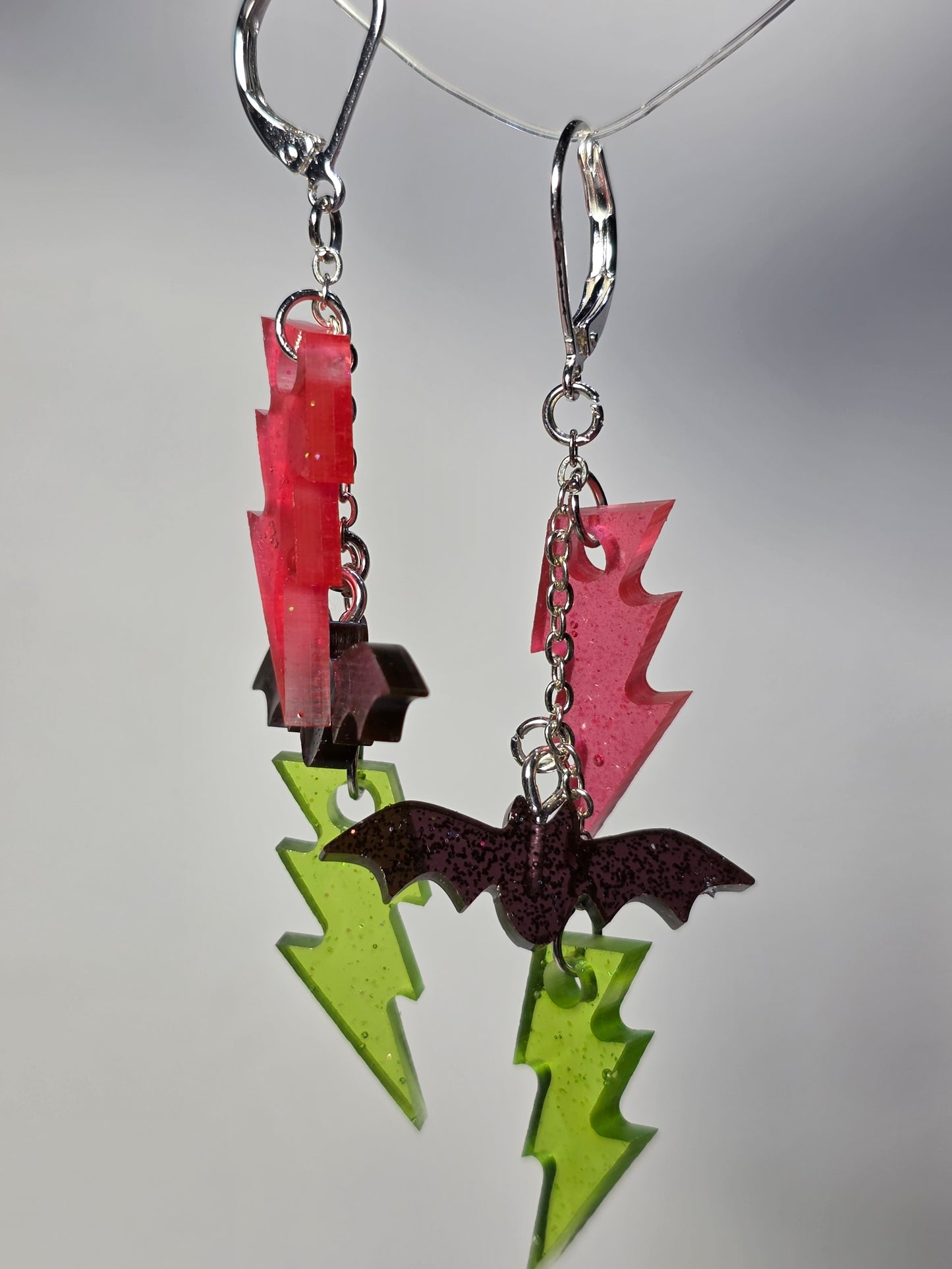 Electric Bats on a Sterling Silver Earring
