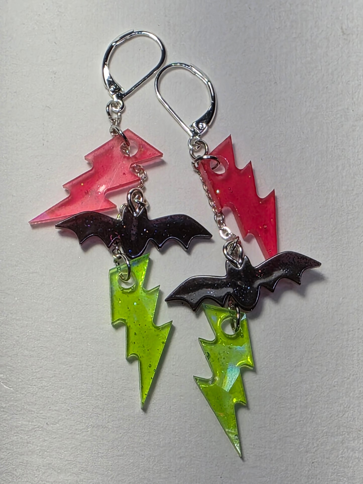 Electric Bats on a Sterling Silver Earring