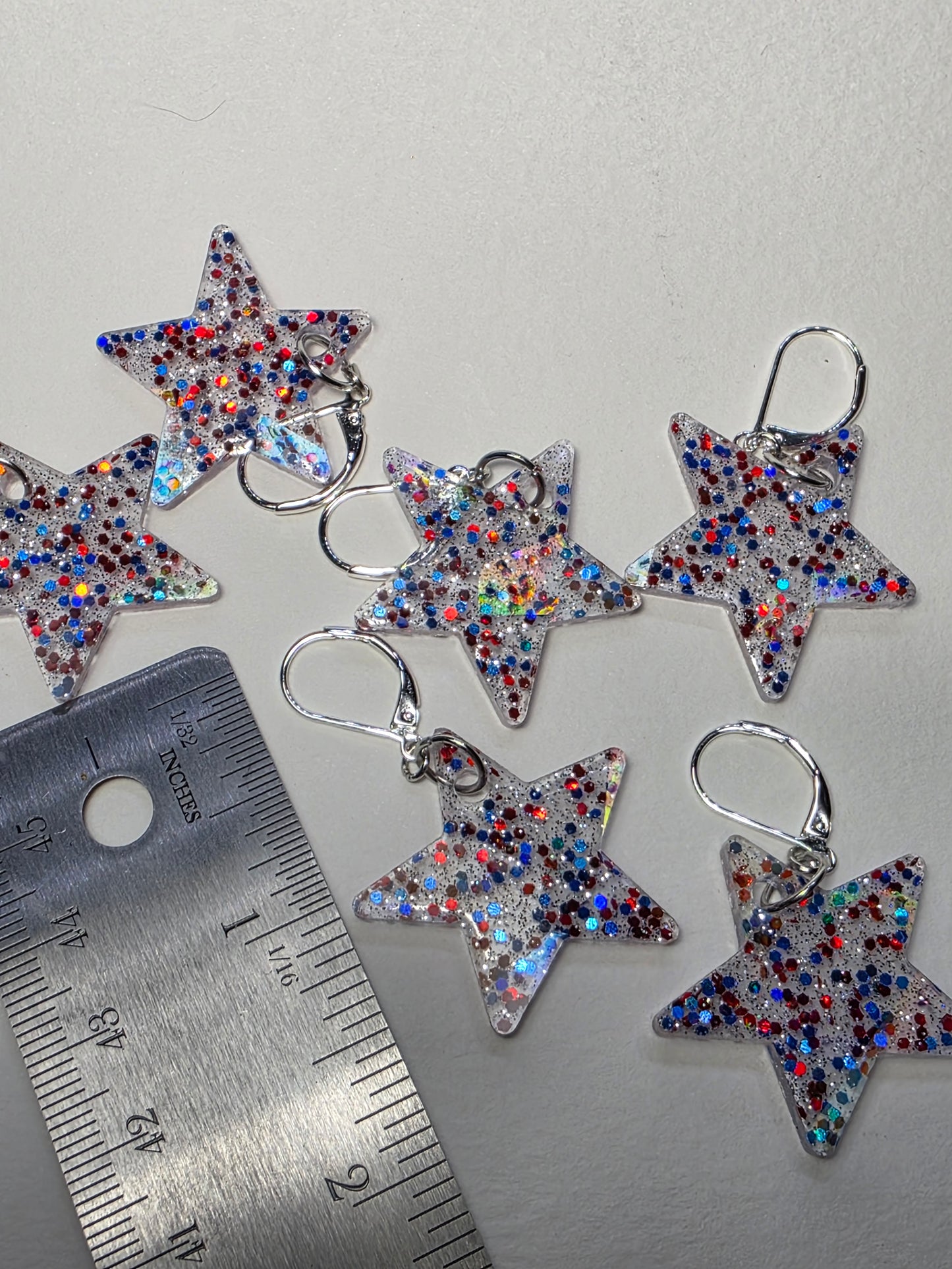 Patriotic on Sterling Silver Earring