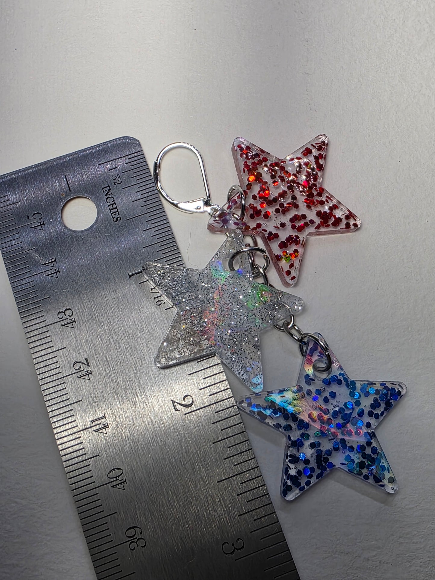 RWB on Sterling Silver Earrings