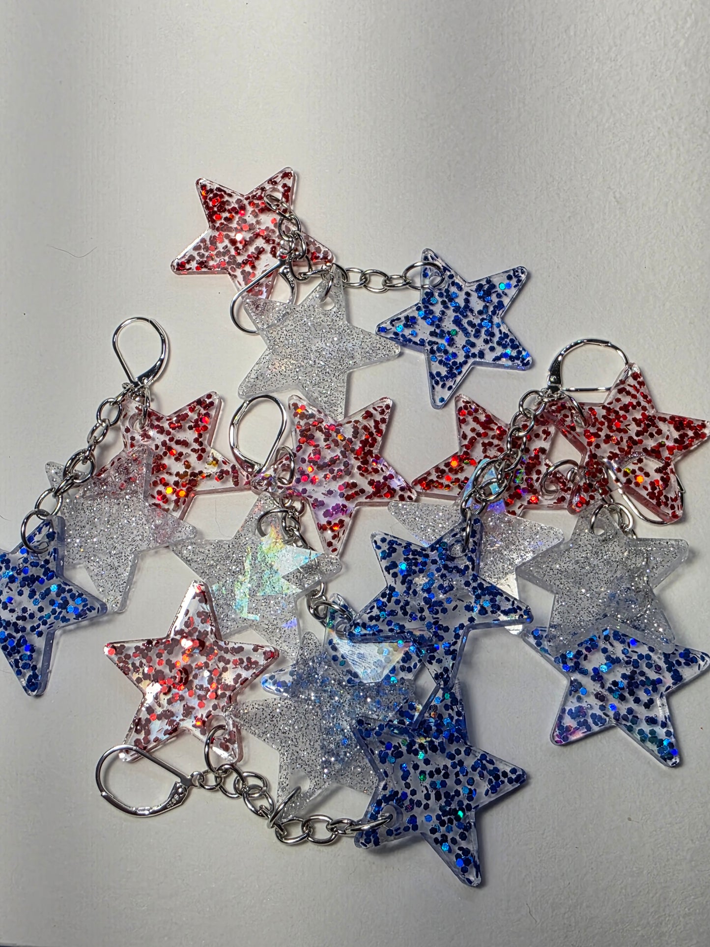 RWB on Sterling Silver Earrings