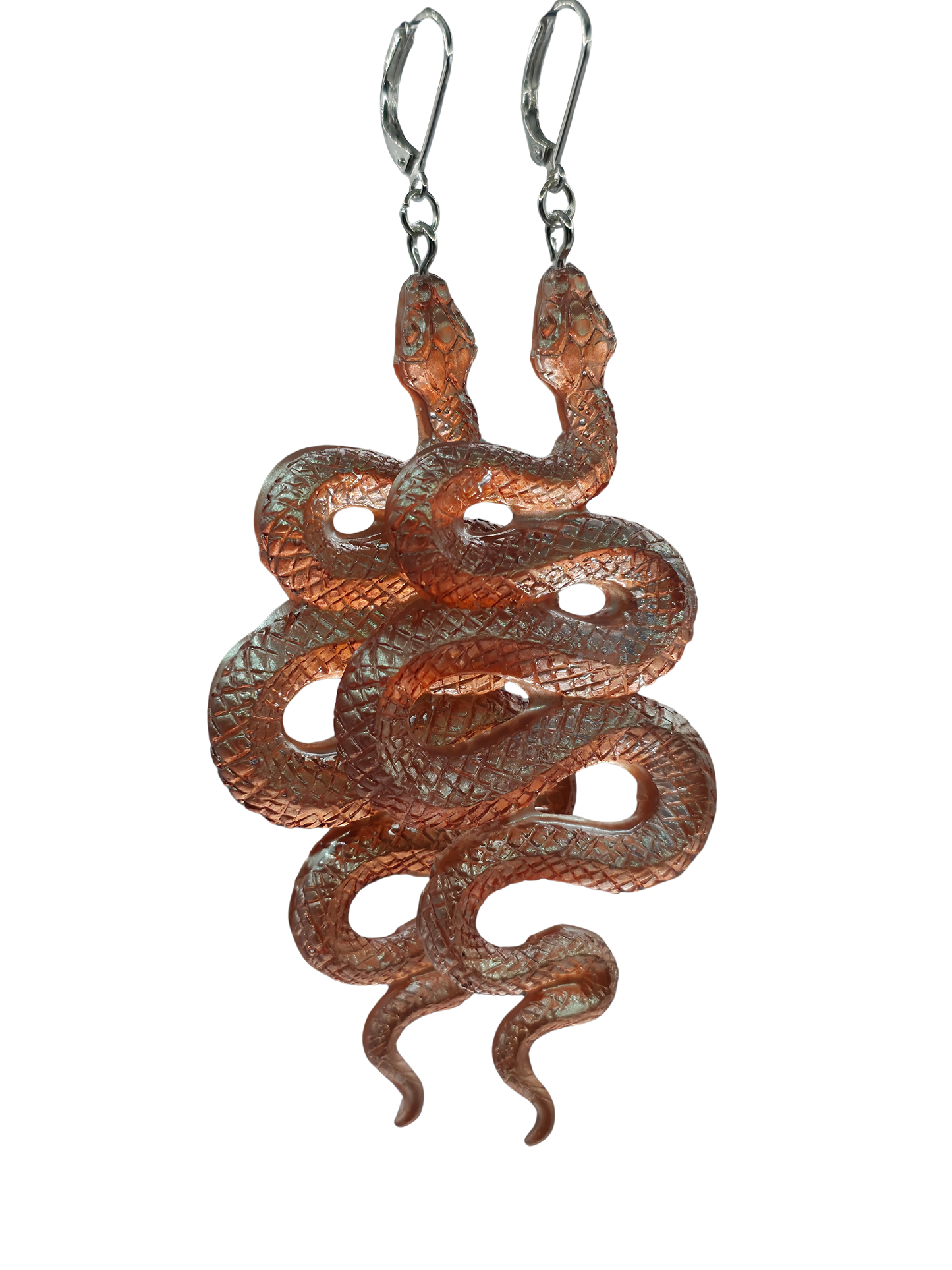 Sacred Red on Sterling Silver Earring