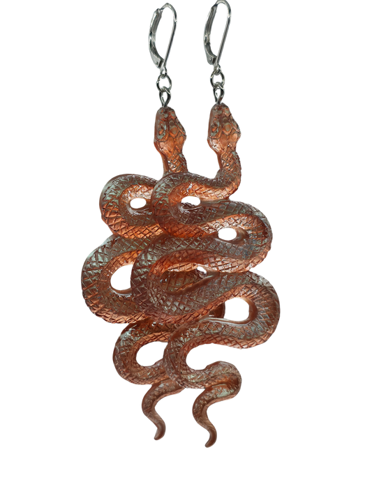 Sacred Red on Sterling Silver Earring