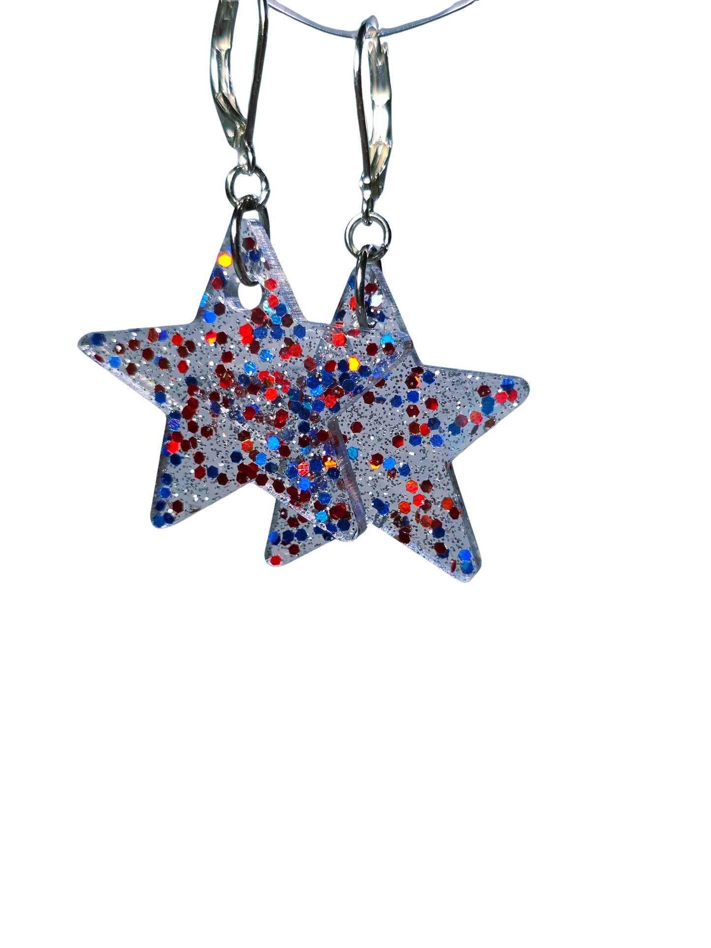 Patriotic on Sterling Silver Earring