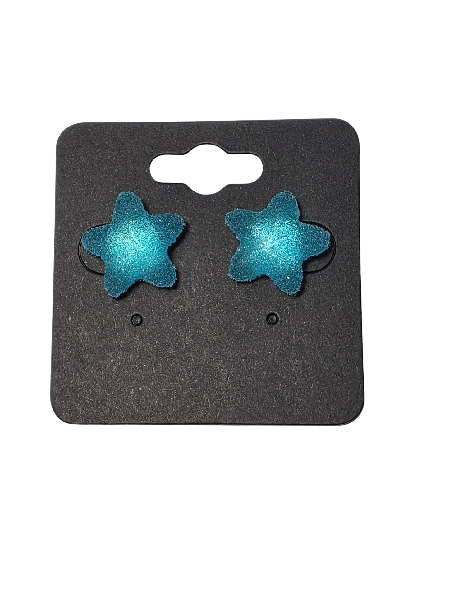 Blue Starfish on Sterling Silver Plated Studs