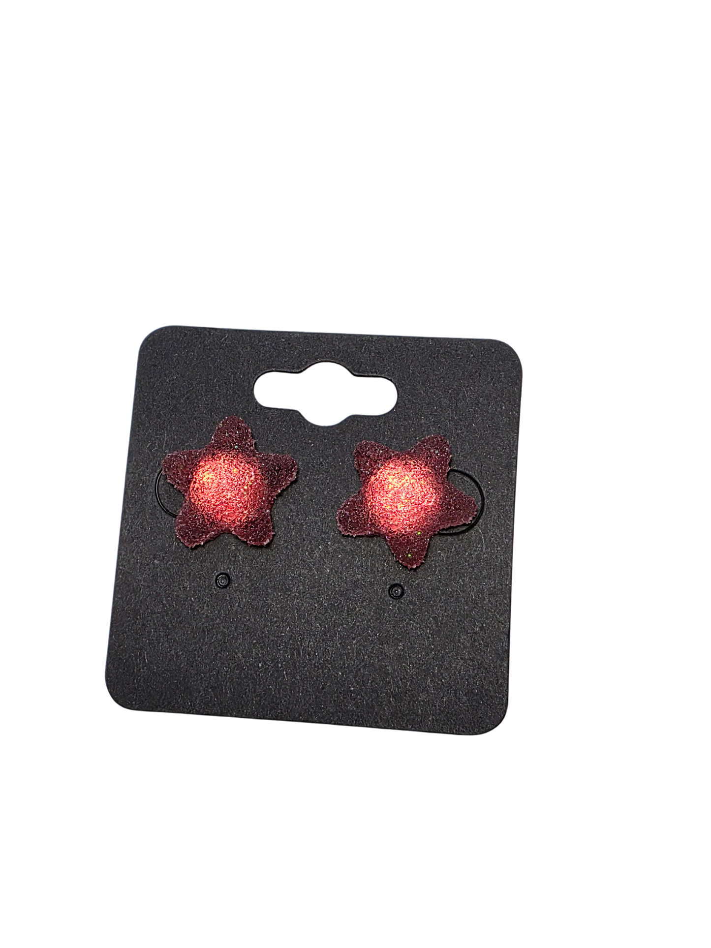 Pink Starfish on Sterling Silver Plated Stud